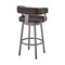 Armen Living Lorin 30" Bar Height Swivel Bar Stool in Java Finish and Chocolate Faux Leather LCLRBAJVCHO30 - alternate 6